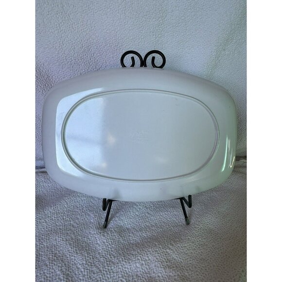 DEBONAIRE White Pink Rose Floral Melmac Melamine Serving Platter Vintage - Picture 7 of 9